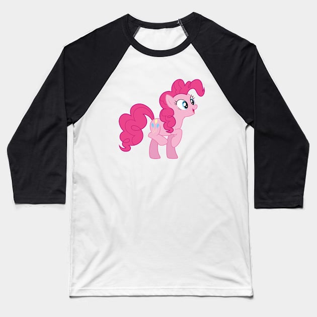 Happy Excited Pinkie Pie Baseball T-Shirt by CloudyGlow
